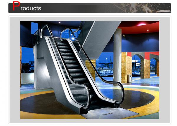 Quality Rise 6000mm Rubber Handrails Indoor VVVF Moving Walk Escalator With Aluminum Alloy Comb Board for sale