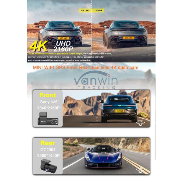 Night Vision High-Definition 4K Driving Recorder Mini Car Camera Supports WiFi And GPS