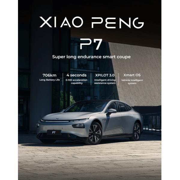 Panoramic Sunroof Xpeng P7 Electric Sedan Car Endurance Mileage 706km