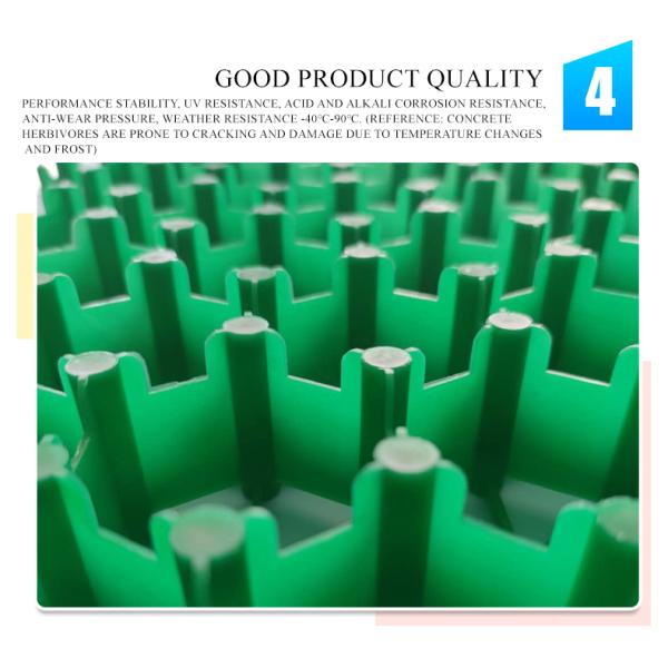 HDPE Plastic Planting Grass Paver Grid for Parking Lot and Driveway at 500mm Length