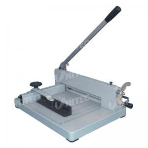 Cheap 50mm Paper Cutting Machinery , Manual Spindle Clamp Paper Cutter Machines YG-858 A4 wholesale