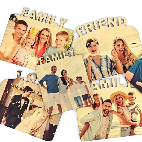 DIY Printable Wooden Plywood Photo Frame Sublimation Family Blank Picture Frame