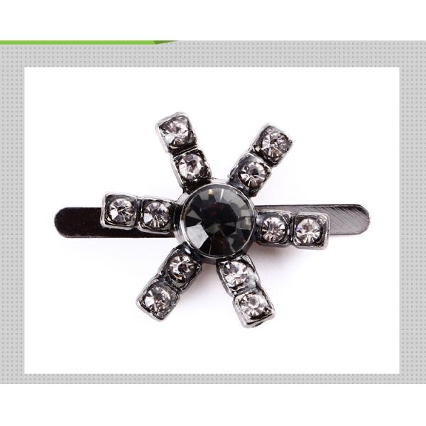 Small Vintage Rhinestone Shoe Clips 17mm Kirsite Material For Decorating