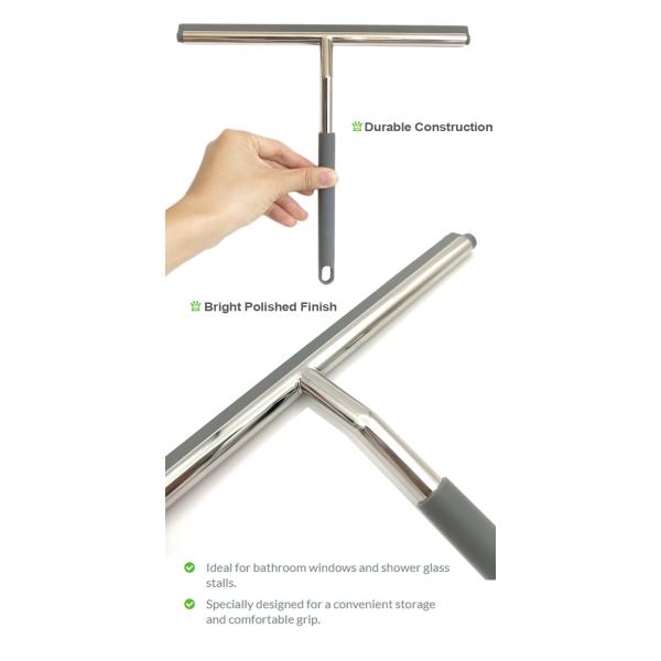 Polished Stainless Steel Shower Screen Wiper