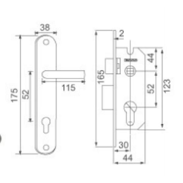 Safety Front Door Entry Handle And Deadbolt Lock Set Sleek Lever Cylinder Deadbolt