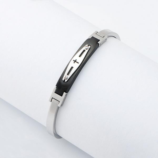 Fashionable stainless steel buckle bracelet design, simple titanium steel hot selling men's bracelet