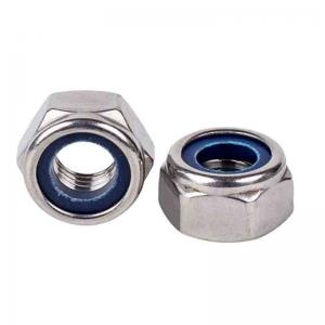 Cheap Size M6 304 Stainless Steel Hex Lock Nut Nylon Insert Hex Jam Nut wholesale