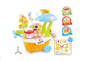China 43 Pcs Musical Children's Play Toys Kids Ice Cream Cart Toy With Music on sale
