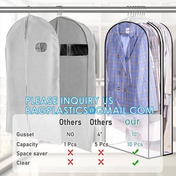 Clear Plastic Garment Bags Hanging Clothes Bags Dress Bag For Gowns Long With Zipper For Closet