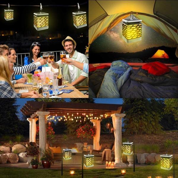 Christmas Party 6000K Waterproof Outdoor Solar Hanging Lanterns 85lm/w