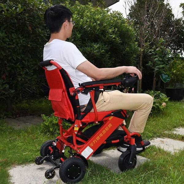 Airport Red 18KG Lightweight Folding Power Wheelchair