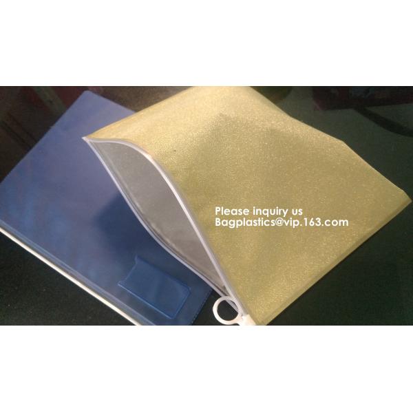 Waterproof Clear Plastic File Document File Bag For Bill Invoice Note File,Zip Plastic EVA Bags Blank Packaging Pouch