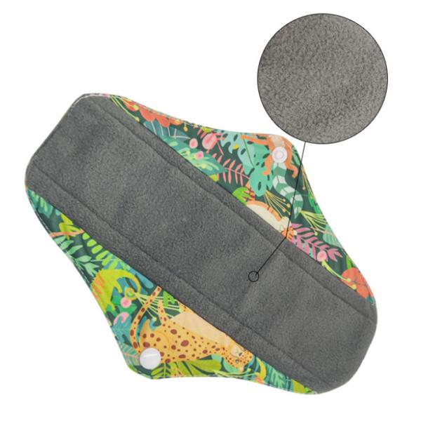 Bamboo Charcoal Reusable Menstrual Cloth Pads Sanitary Washable Cloth Absorbency
