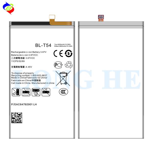 4000mAh/4650mAh Capacity BL-T54 Oem Phone Battery Replacement for LG Stock 0 Cycle