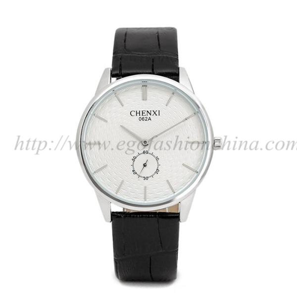 062A Your Logo Customized Watch OEM Watch Wholesale Genuine PU Leather Watch Unisex Watch