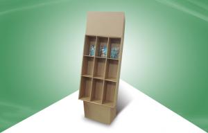 Cheap Brown Home CD / Magazine Free Standing Display Stands 30kgs Loading wholesale