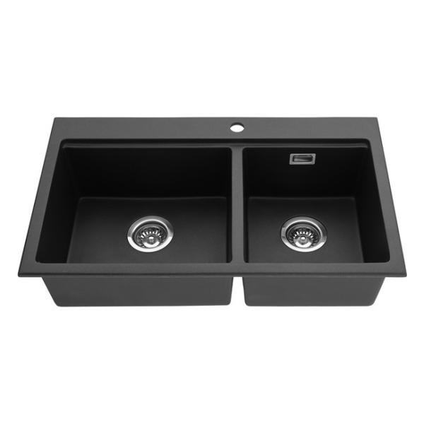 31 Inch 60/40 Double Bowl Drop-in Granite/Quartz Composite/Acrylic Resins Sink