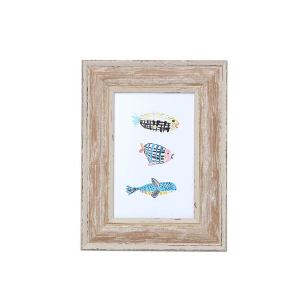 Custom Logo Square Wall Picture Frame Set Creative Ocean Wood type