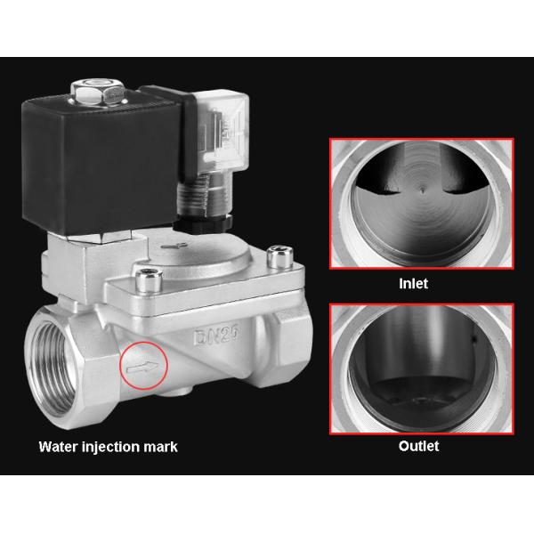 DN20 Stainless Steel 304 Pneumatic Solenoid Water Valve 2S200-20 With Flying Leads Coils