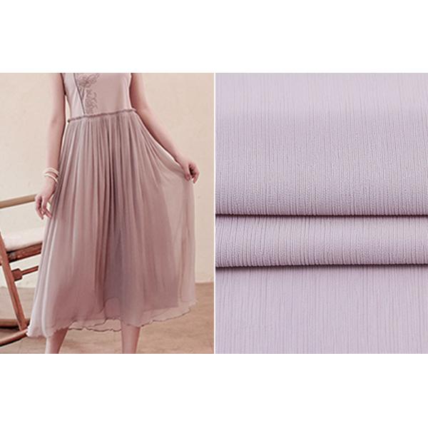 142GSM Crepe Yarn Dyed Woven Fabric 100% Polyester Apparel Fabric