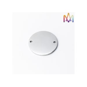 20MM 15MM 2 Holes Custom Engraving Charms Steel Connectors