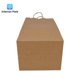 UV Coating Recycled Kraft Shopping Bags Lightweight Reusable
