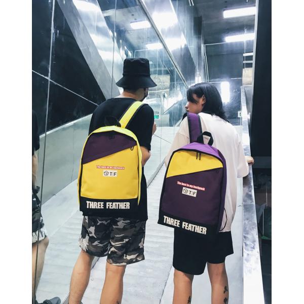 2018 summer fashion new trend outdoor backpack fashion letter printing contrasting casual backpack