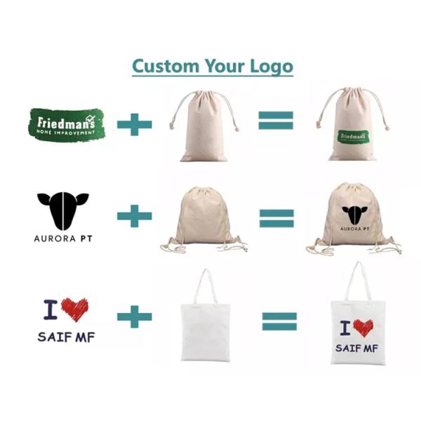 Practical Antiwear Pouch Drawstring Bag , Recycle Canvas Drawstring Gift Bags