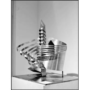 Interior Space Abstract Sculpture Polishing Stainless Steel Materials