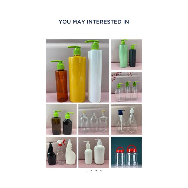 550ML Yellow Shampoo Conditioner, Body Wash Refillable Shower Bottles with Pumps