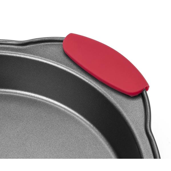 3 Piece NonStick Cake Pans Set with Silicone Handles Easy Release Non Stick Coating Wide Round Ends For Easy Handling