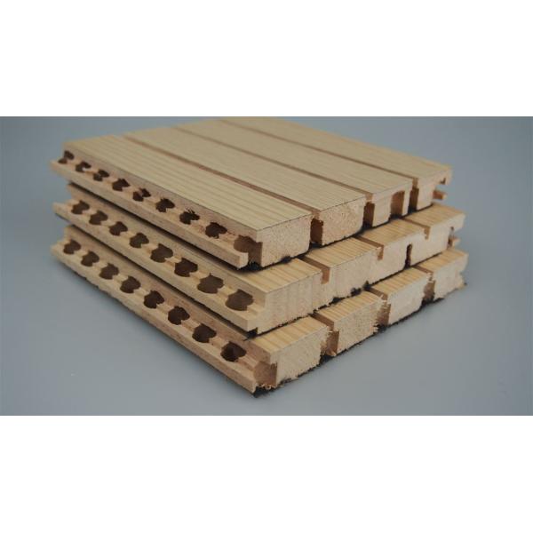 Interior Design Decorative Material Wooden Grooved Acoustic Panel For Function Hall