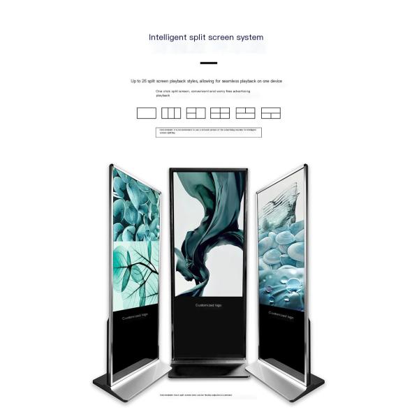 IPS HD LCD Floor Standing Touch Screen Kiosk Supermarket High Brightness