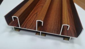 China Wooden Grain Aluminium Sliding Window And Door Profile With Three Tracks on sale