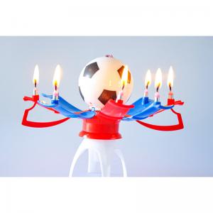 China Customized Football Musical Birthday Candles Paraffin Wax Material on sale