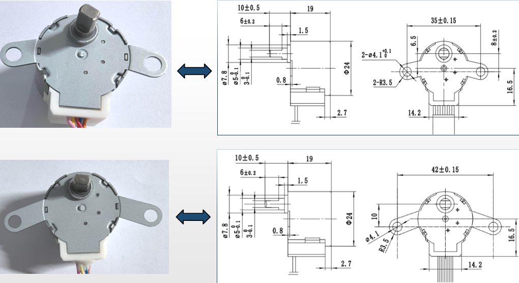 20byj48 Mini Gear Motor 20mm Permanent Magnet 12V Stepper Motor for Automatic Door Lock
