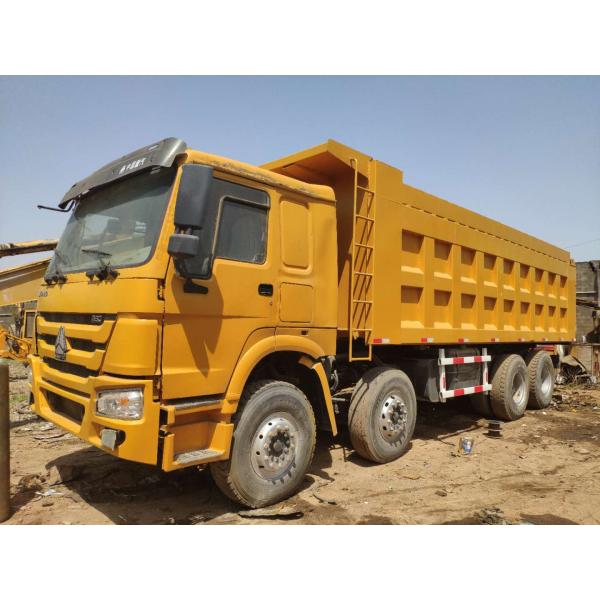 Load Capacity 41-50TON 2016 Year Used Dump Truck , Yellow Color Howo 8*4 Wheel Dump Truck