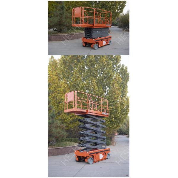 Automotive Mobile Scissor Lift Aerial Work Platform 300kg Electric Self Propelled