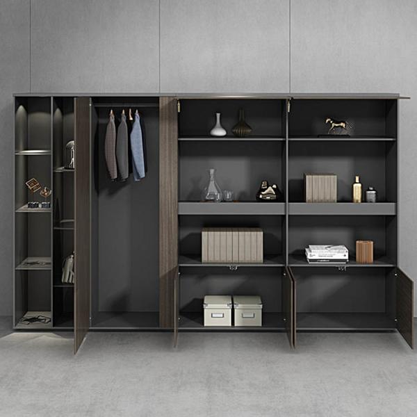 87 Inch Executive Office Wooden Filing Cabinets With Wardrobe