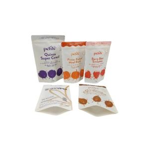 Cheap Biodegradable Kraft Paper Stand Up Bags Food Packaging Pouches wholesale