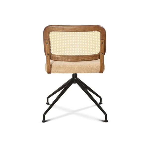 0.099CBM White Executive Desk Rattan Computer Chair 72 X 30 X 50 Cm 4 STAR