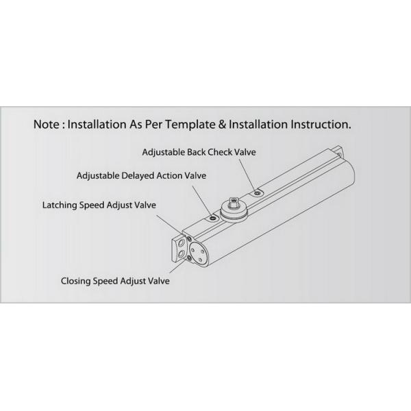 ANSI Grade 1 Back Check Size Adjustable Door Closer Fire Rating for Commercial Doors