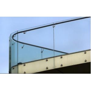 Cheap Balcony Frameless Glass Balustrade , Seamless Glass Balustrade wholesale