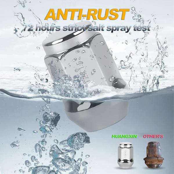 M12x1.50 Bulge Acorn Lug Nuts for Selective Aftermarket and Factory Wheels, Easy to Install, Durable Carbon Steel with Stylish Triple Layered Chrome