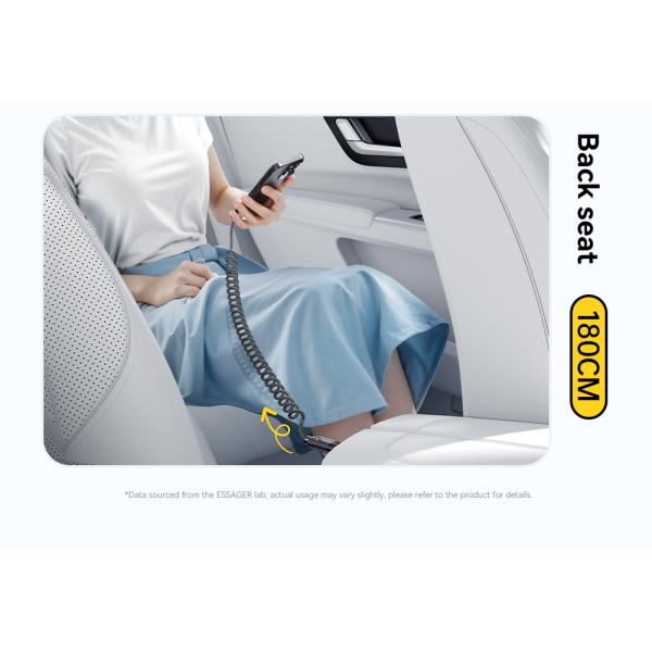 ESSAGER ES-X66 Spring Style Cable 100W 88W 7A USB Type C to USB Cable