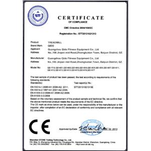 Guangzhou Qido Fitness Equipment Co.,ltd. Certifications