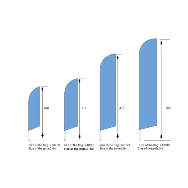 feather flag size Custom Feather Flags Banners For Outdoor Advertising