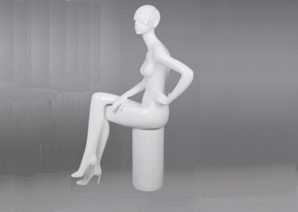 Quality Full Body Female White Shop Display Mannequin Sitting Pose Style For Clothing Store for sale