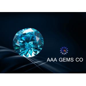 Cheap Certified Blue Round Moissanite 1ct 6.5mm International VVS1 wholesale