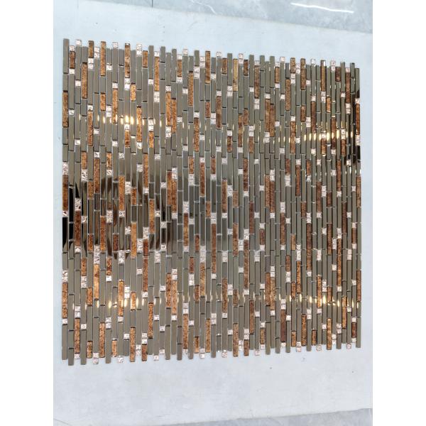 Mixed Plating Goldleaf Glass Mosaic Wall Tile for Hotel Bathroom Interior